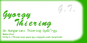 gyorgy thiering business card